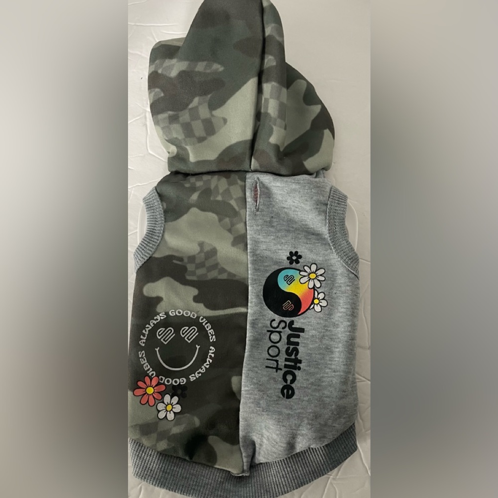 Justice Camo Hoodie For Pets size XS New